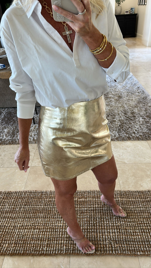 NEW!! Gold Metallic Skirt