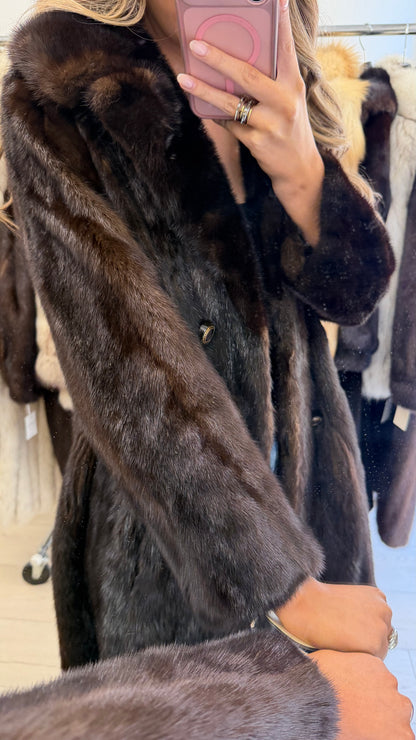 #30 Vintage Mahogany Mink Coat Size S/M