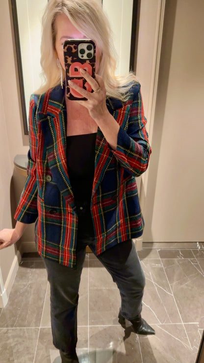 FINAL SALE!! "Park Avenue" Plaid Blazer