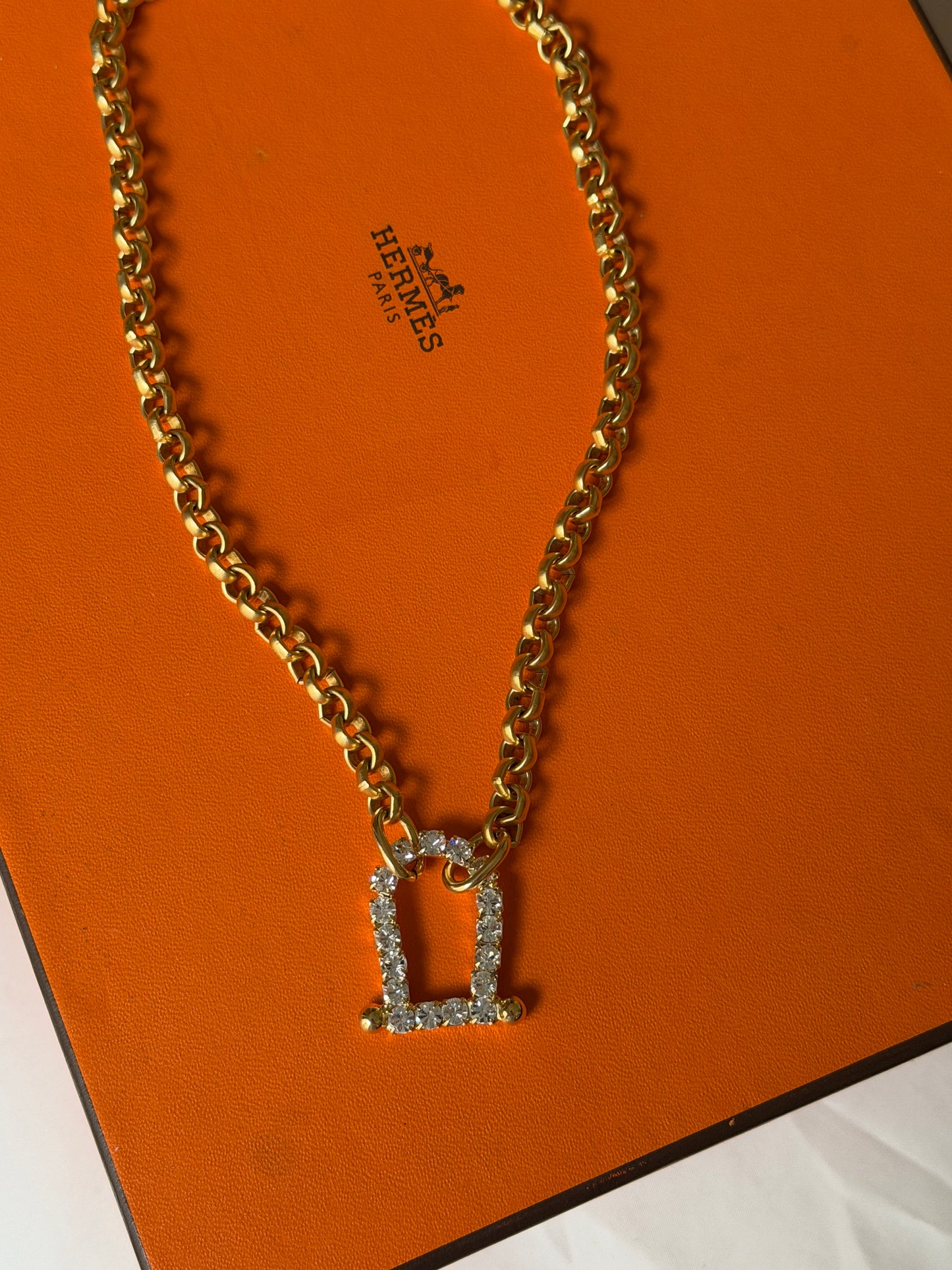 NEW!! Horsebit and Rhinestone Necklace