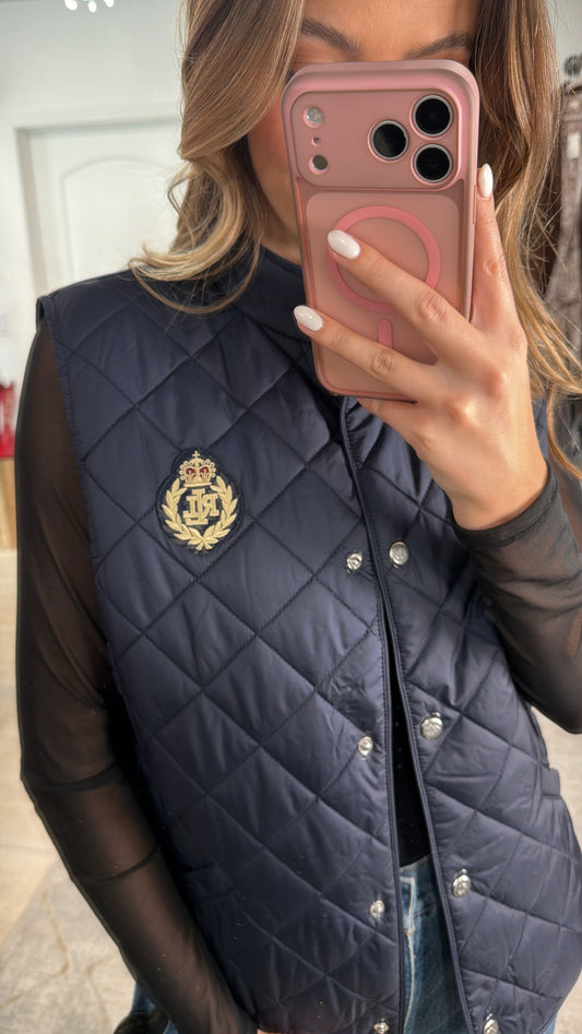 NEW!! Vintage Lauren Ralph Lauren Quilted Vest in Navy Size Medium