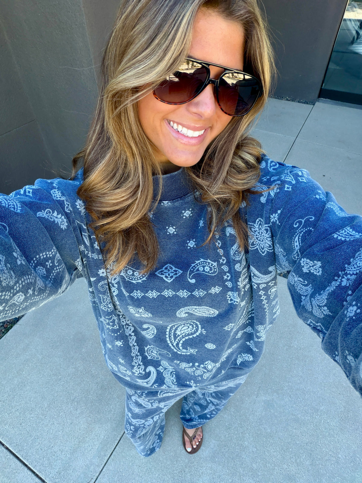 “As seen on Katie Langley”! Bandana Print Lounge Set