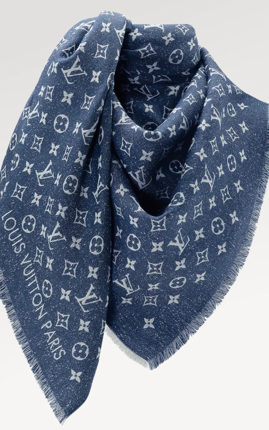 LIMITED EDITION!!  Designer Repurposed Denim Shirt w/ Designer Denim Scarf