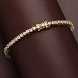 NEW!! Cubic Zirconia and Gold Trendsetter Tennis Bracelet in 2 Styles