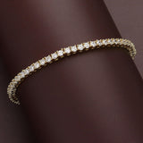 NEW!! Cubic Zirconia and Gold Trendsetter Tennis Bracelet in 2 Styles