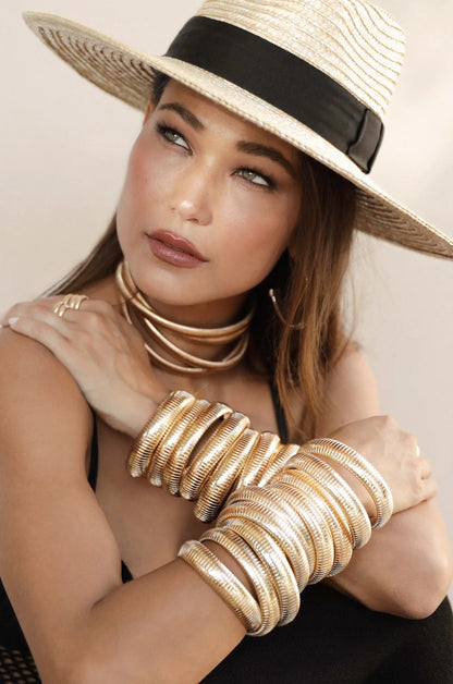 BEST SELLER!! Golden Hour Stretch Bracelet Set in Gold