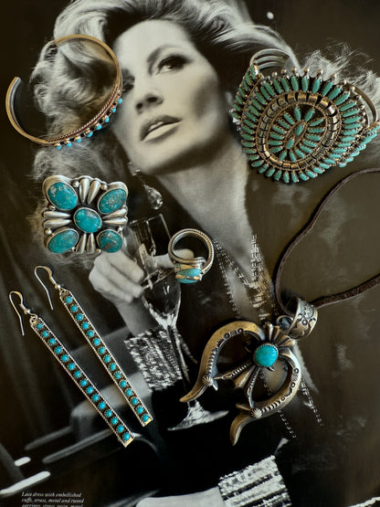 NEW!! "Eclipse" Kingman Turquoise Cuff Bracelet