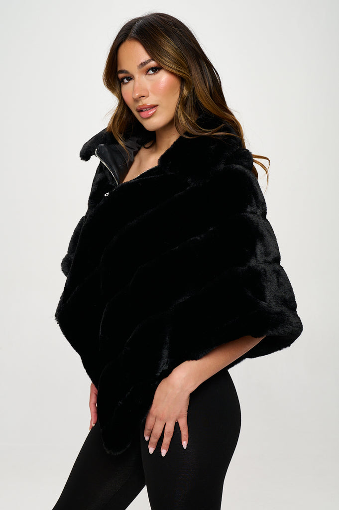 NEW!! Ritz Faux Fur Wrap in Black