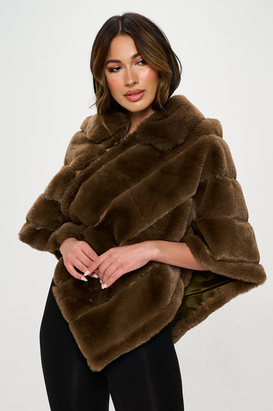 NEW!! Ritz Faux Fur Wrap in Brown