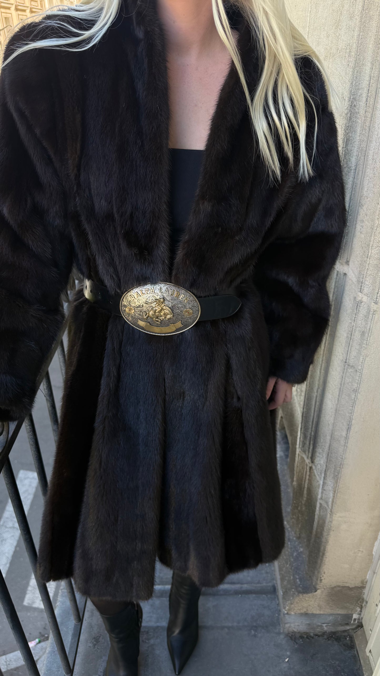 #108 Vintage Nina Ricci Ranch Mink Coat - Size Small/Medium