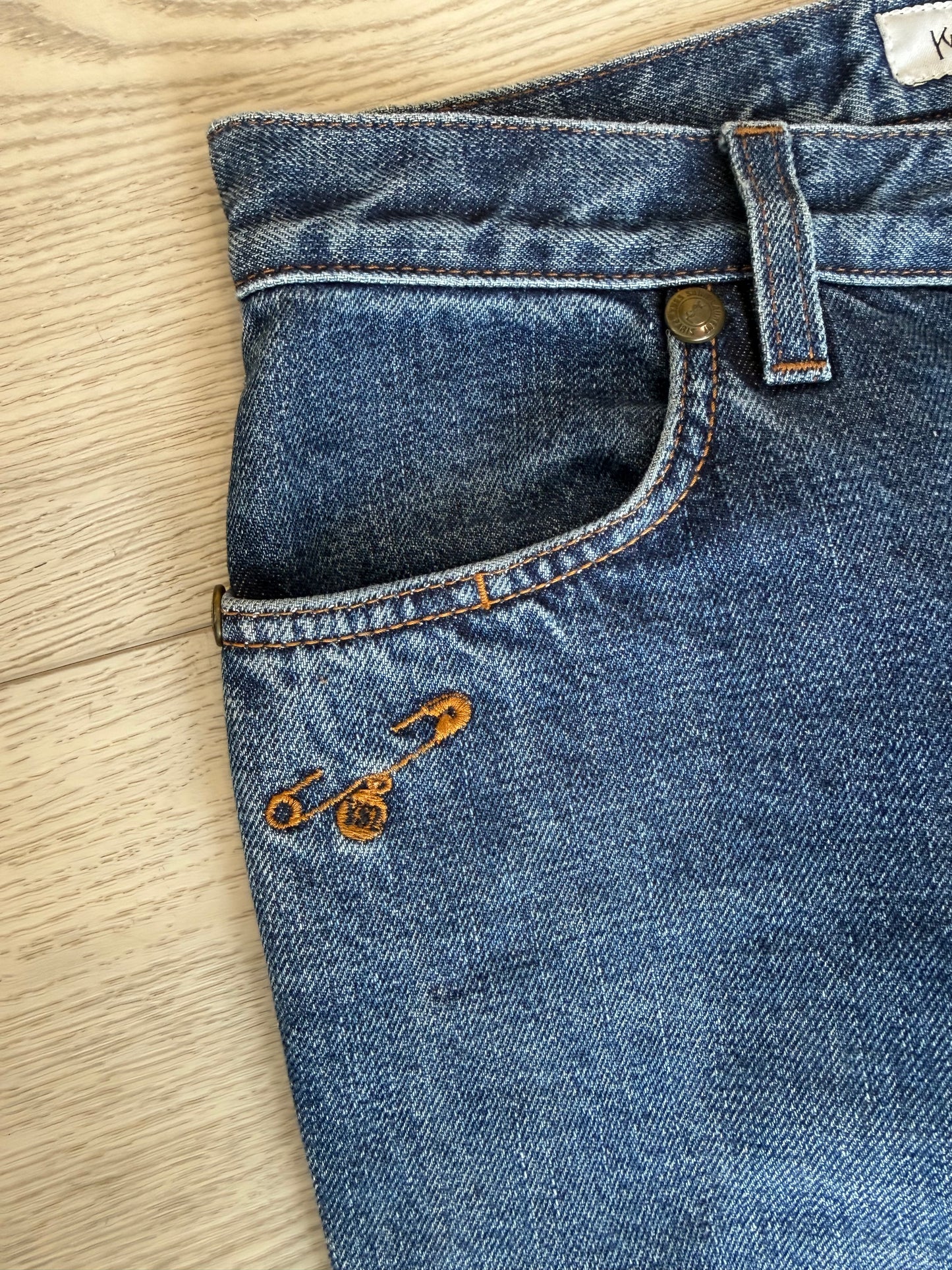 Vintage Yves Saint Laurent Monogram Logo Jeans Size 25