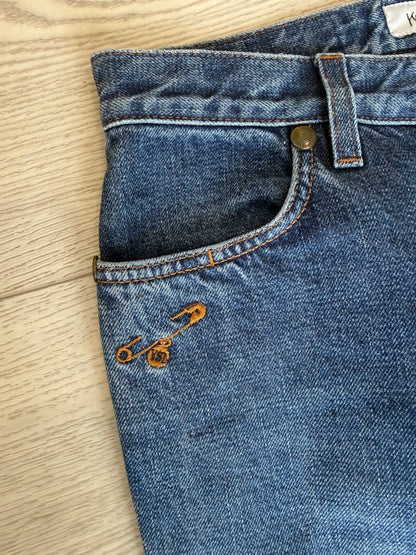 Vintage Yves Saint Laurent Monogram Logo Jeans Size 25