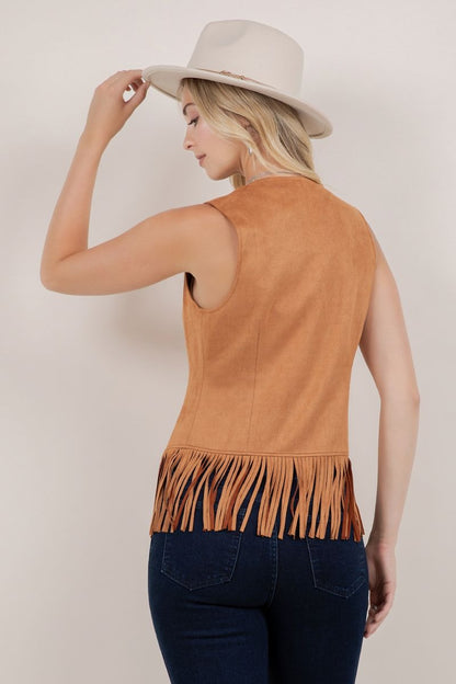 Fringe Suede Vest in 2 Colors