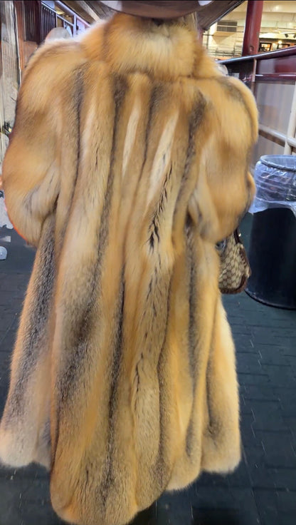 #11 Vintage Golden Island Fox Coat Size S/M