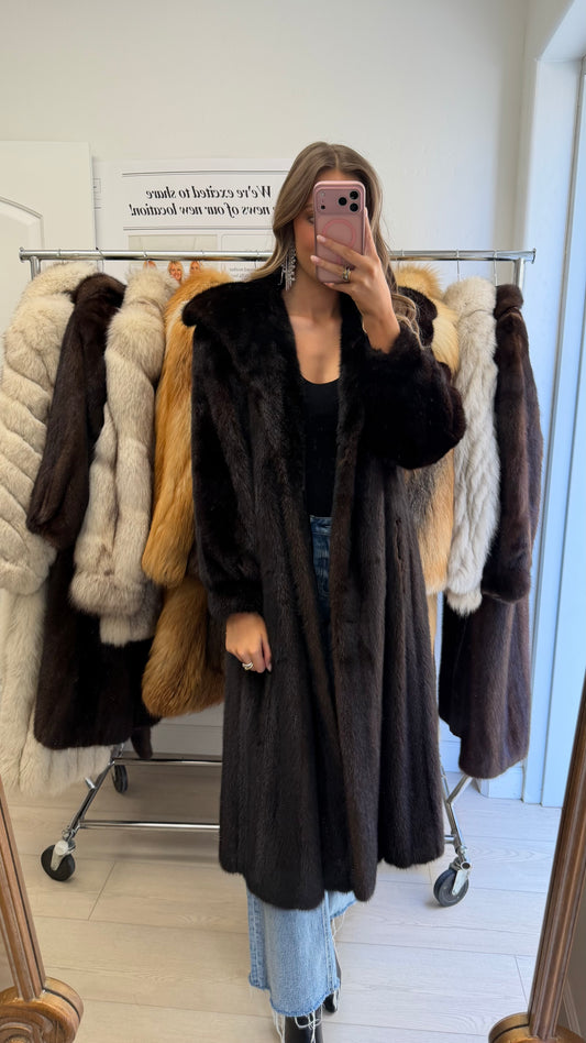 #20 Vintage Ranch Mink Coat Size S/M