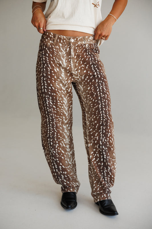 Dakota Barrel Leg Jeans in Bambi