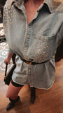 NEW!! Shania Rhinestone Denim Shacket & Dress