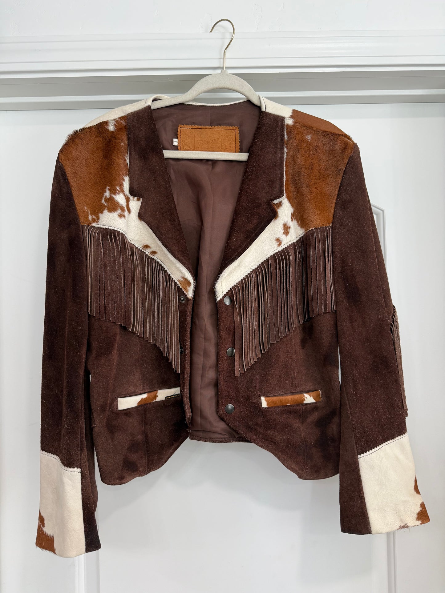 Vintage 90's Horseland Fringe Suede Jacket Size Large