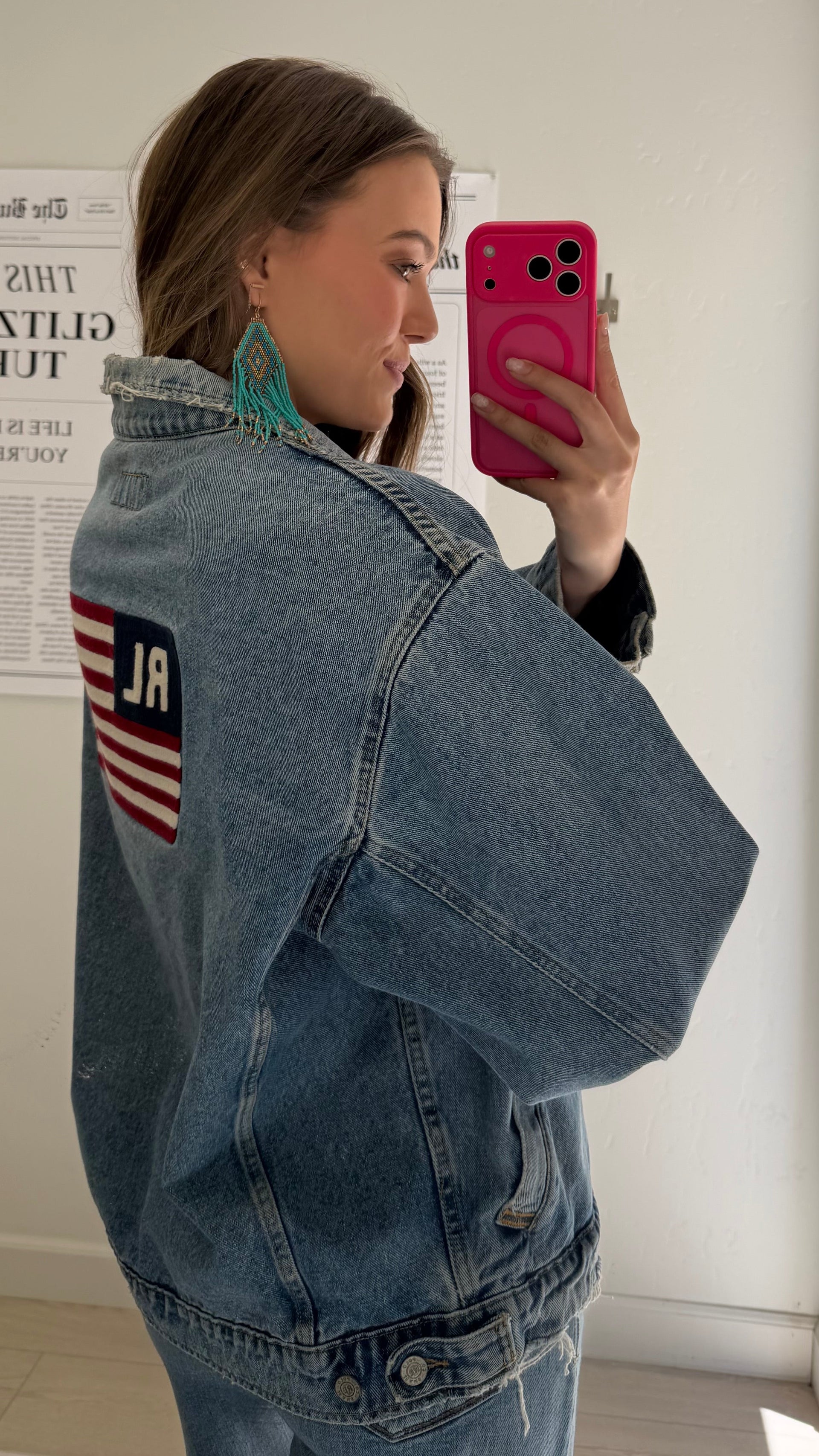 Denim American Flag Jacket