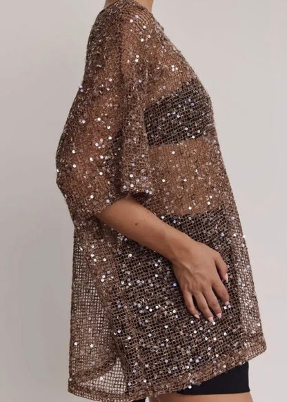 Sequin Oversized Top in 4 Colors - PREORDER