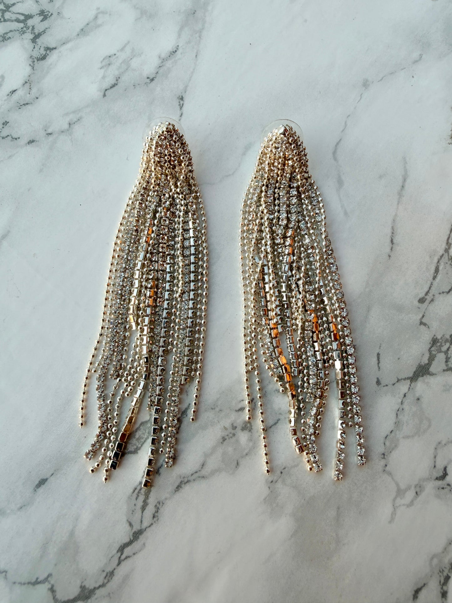 The “Marilyn” Crystal & Fringe Earring