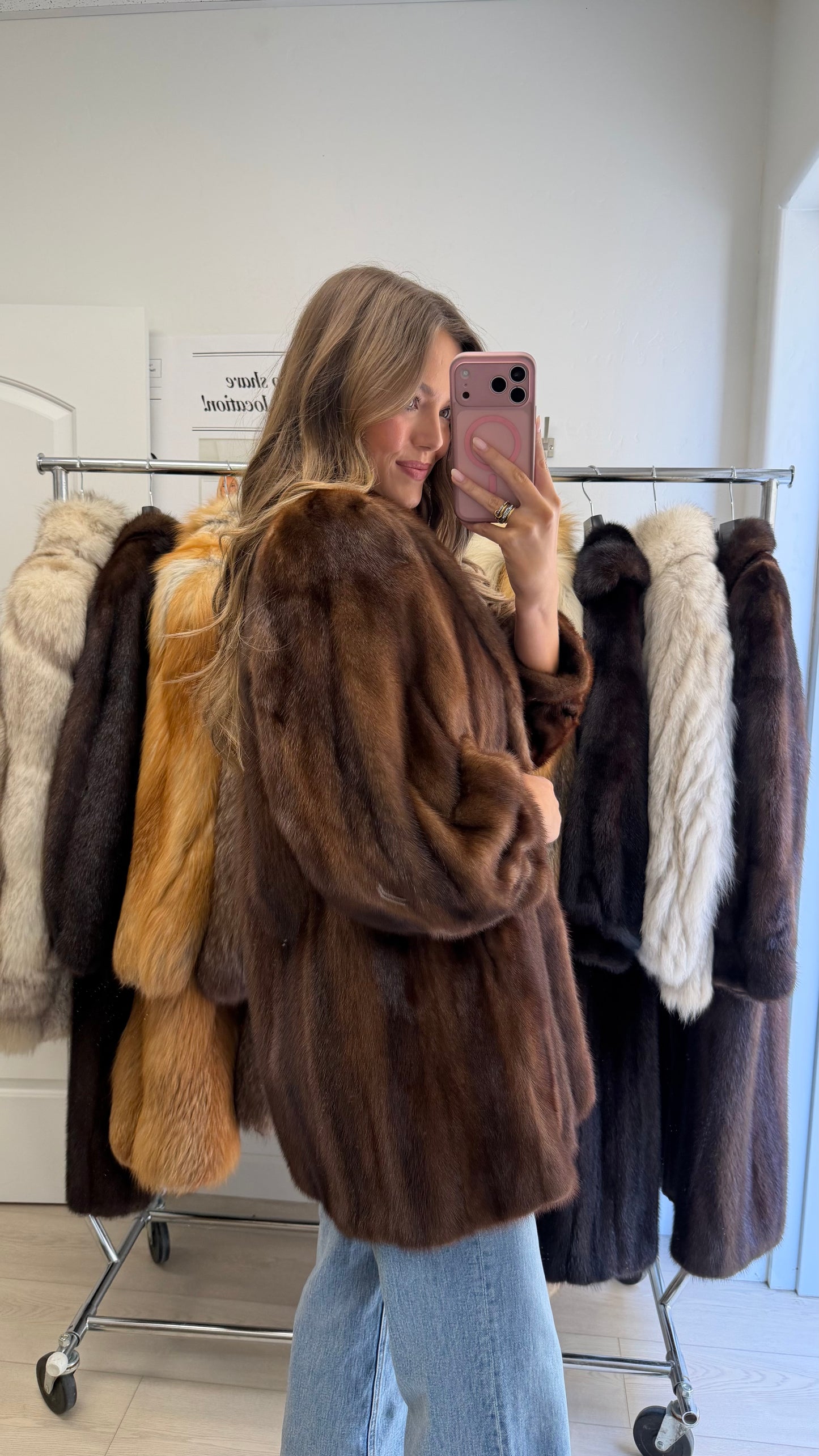 #12 Vintage Demi Buff Mink Jacket Size XS/S