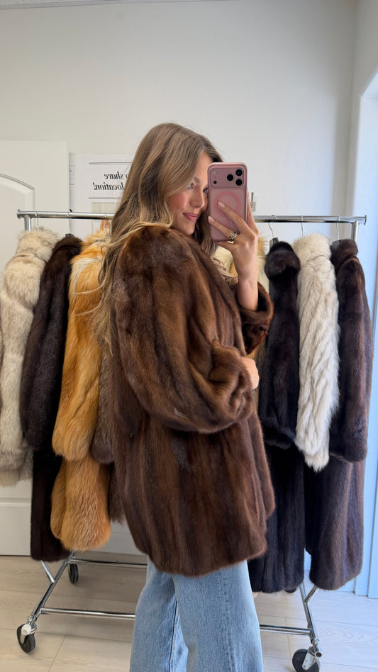 #12 Vintage Demi Buff Mink Jacket Size XS/S