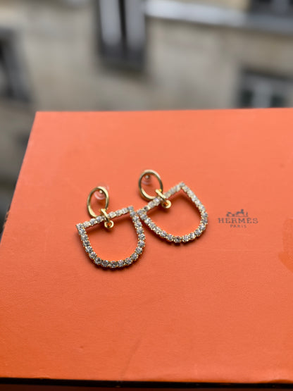 NEW!! Horsebit and Rhinestone Earrings