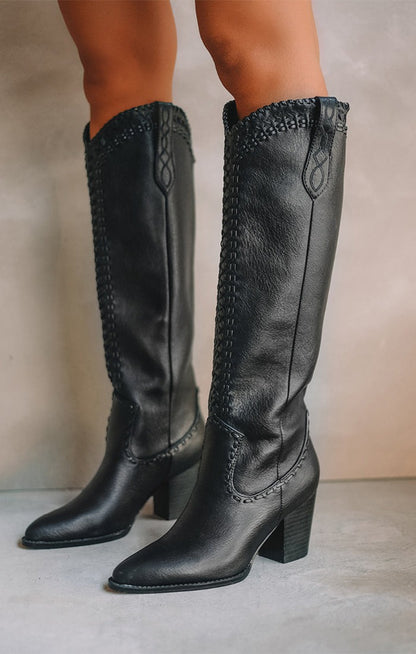 NEW!! The Billini "Finley" Cowboy Boot in Black