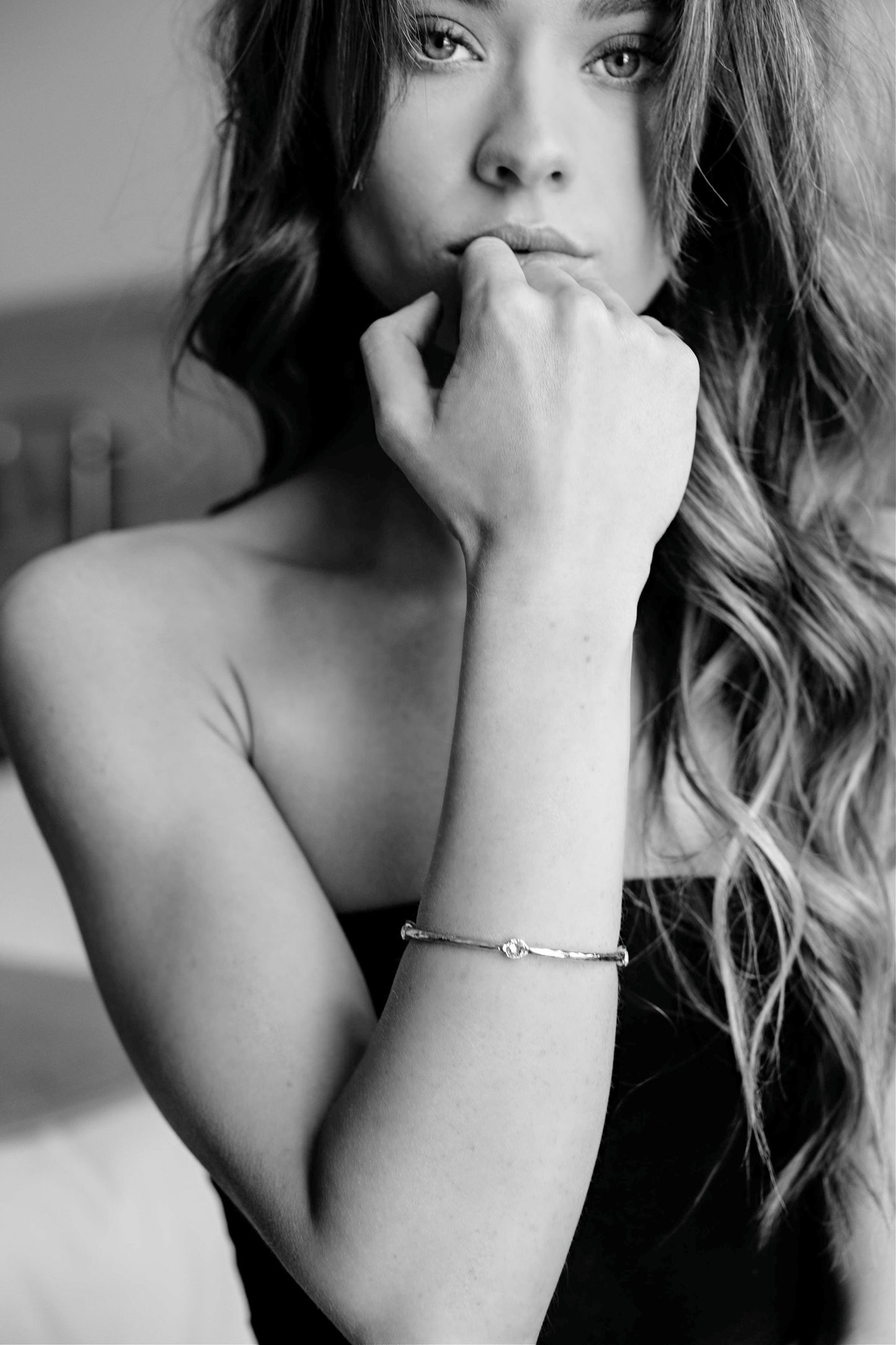 The 18K Plated Swarovski Bangle Bracelet