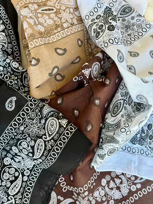 NEW!! Cotton Bandana in Brown
