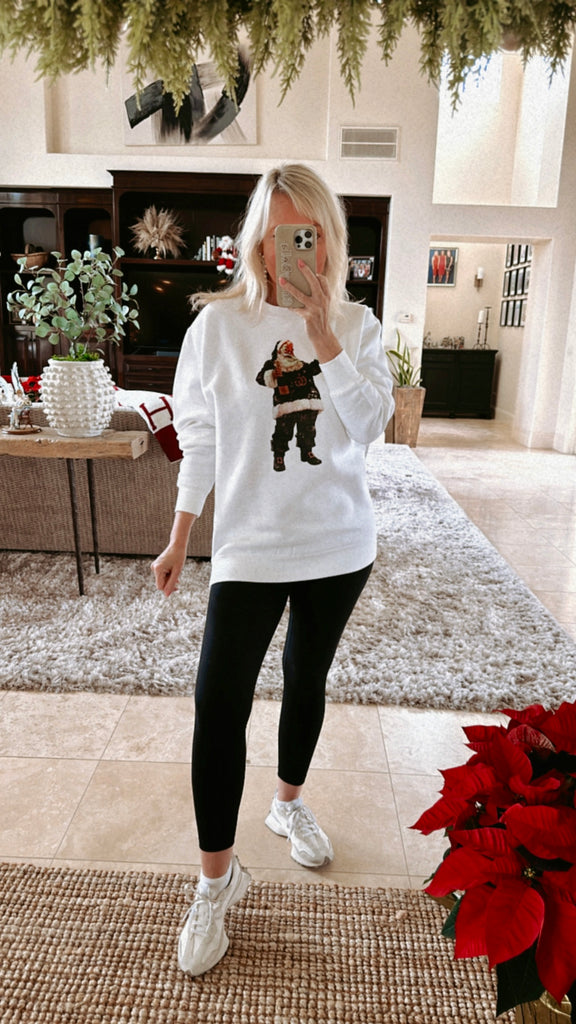 NEW!! "Champagne Santa" Oversized Sweatshirt in 4 Colors