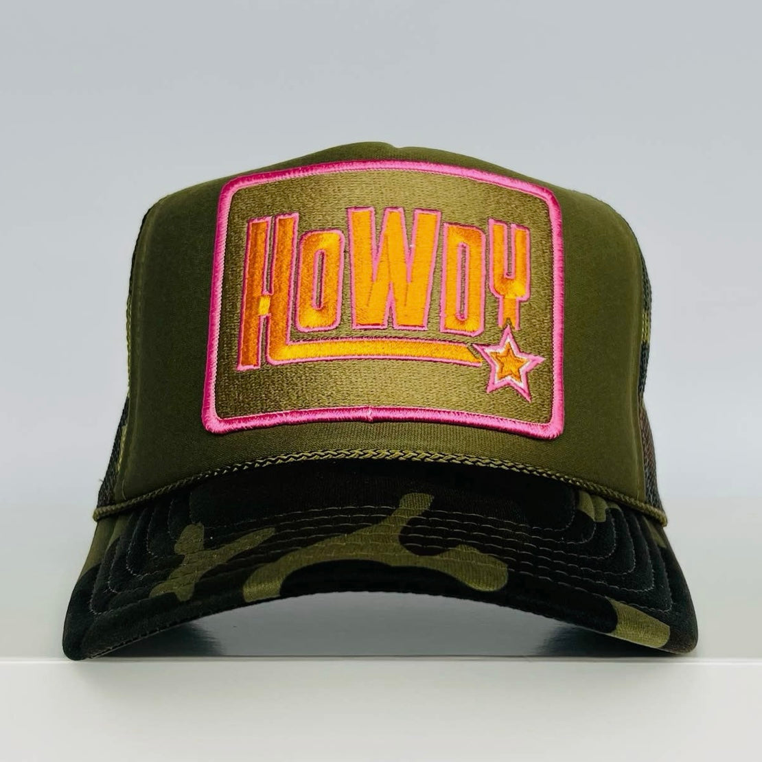 Howdy Patch Trucker in Camo