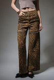 NEW!! The Nikki Leopard Denim Rhinestone Jean