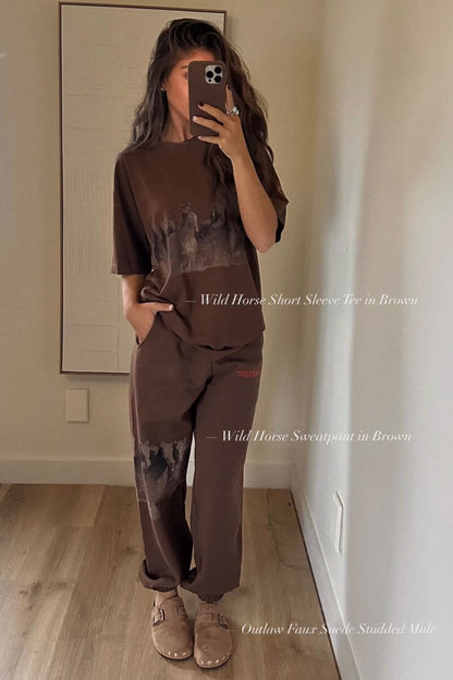 NEW!! Wild Horse Sweatpant in Brown