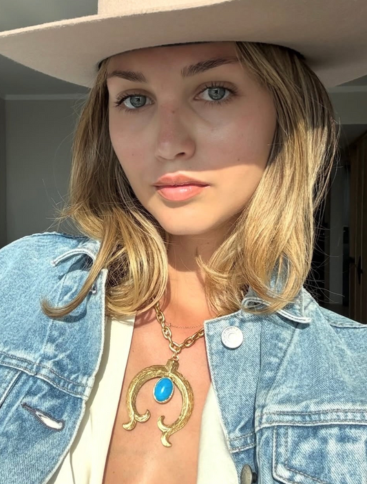 "Bella" Equestrian Necklace in Gold