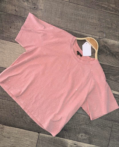 AS SEEN ON CASSIDY! The “Brooklyn" Cropped Rhinestone Tee in 5 Colors - PREORDER