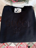 AS SEEN ON WHITNEY RIFE!! Icon Embroidered Vintage Oversized Sweatshirt in Black