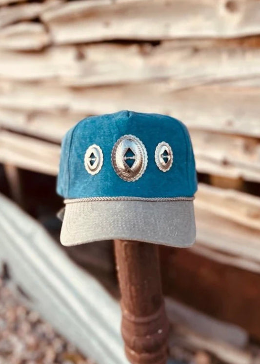 Two Tone Concho Hat