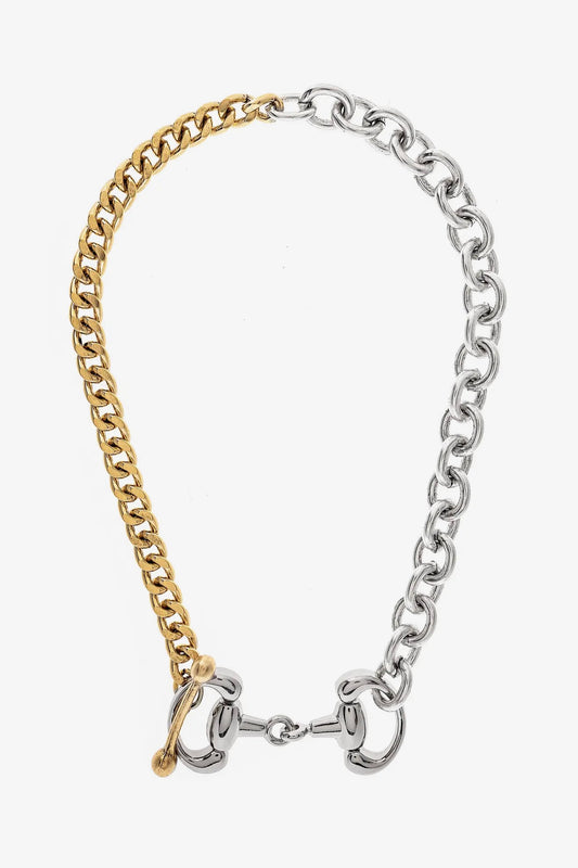NEW!! Two Tone Snaffle Bit Toggle Necklace