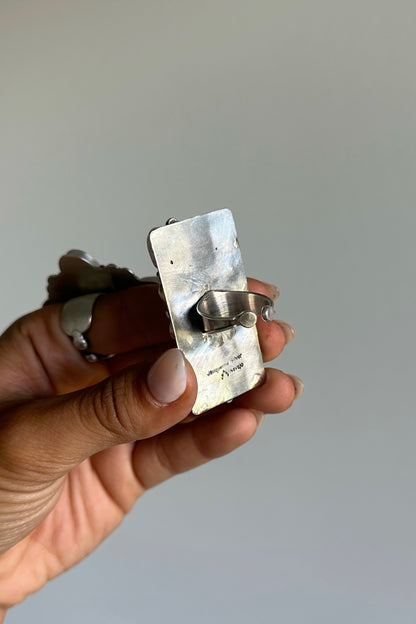 NEW!! "Sierra" Adjustable Kingman Turquoise Rectangle Ring