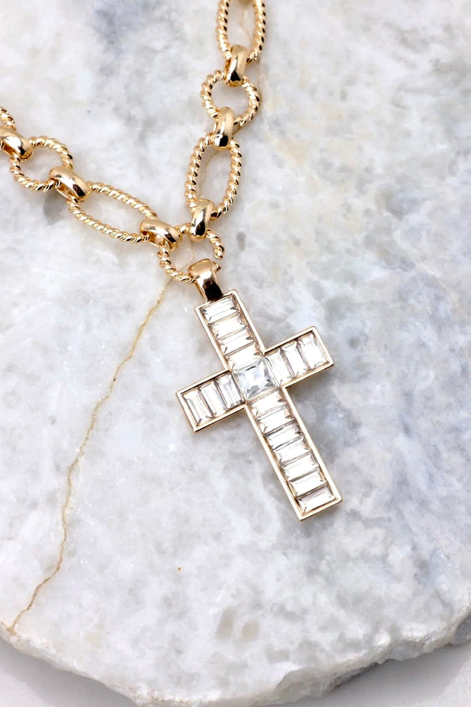 AS SEEN ON ASHLEE NICHOLS!! The "My Faith" Gold Cross Necklace- PRE ORDER