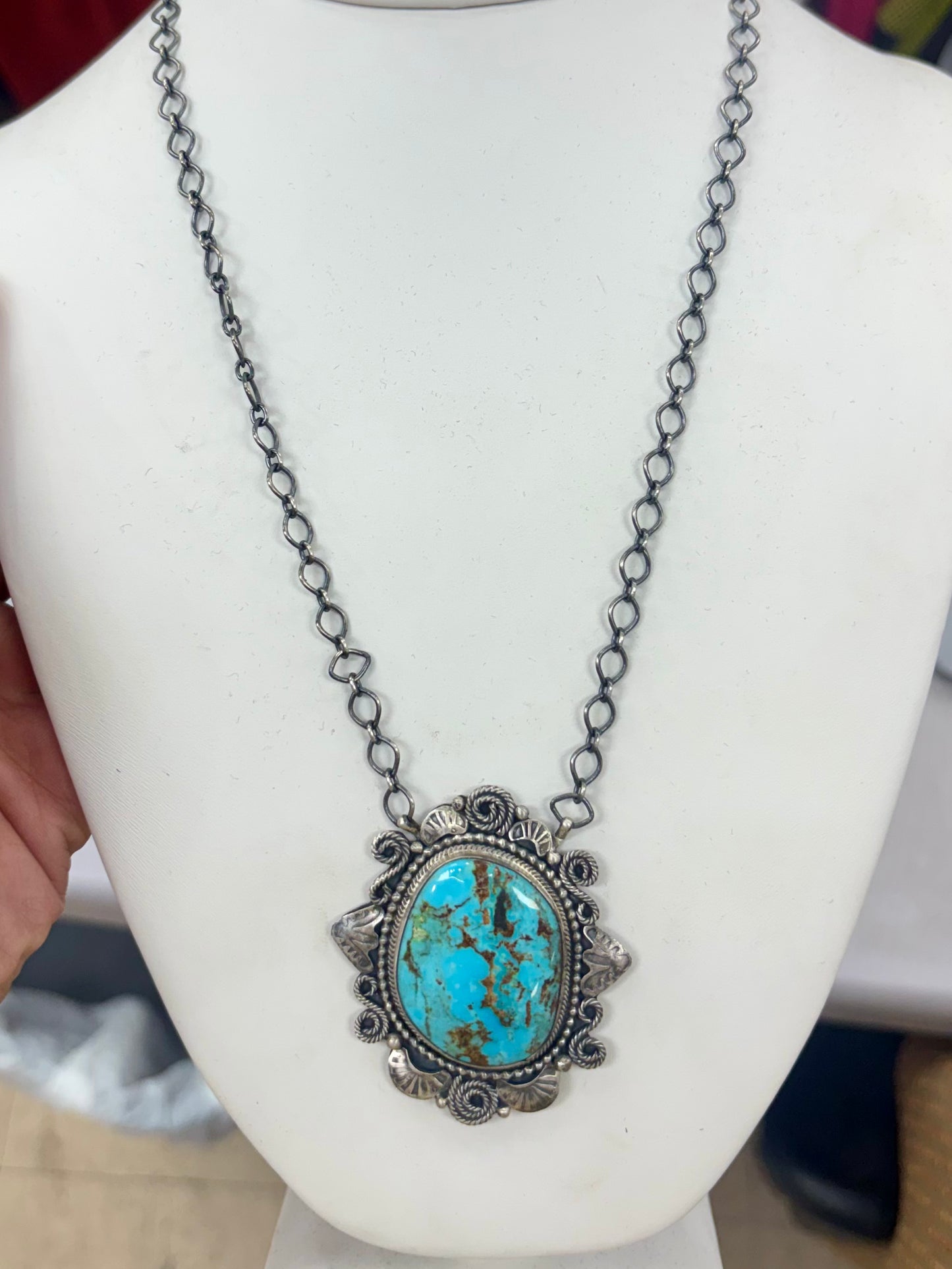 The “Dandelion" Kingman Turquoise and Sterling Silver Necklace