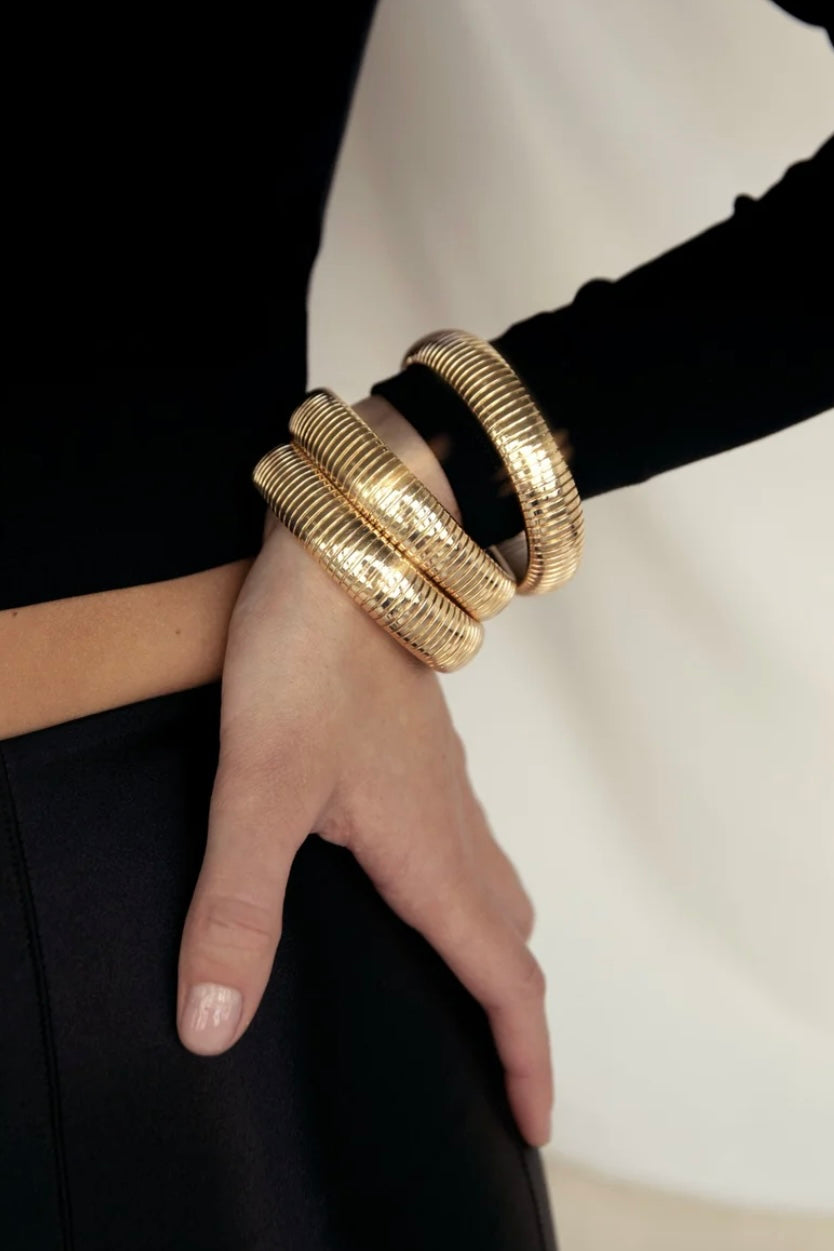 BEST SELLER!! Golden Hour Stretch Bracelet Set in Gold