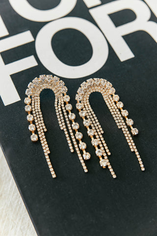 BEST SELLER!! The Daniela Crystal Drop Earring in Gold