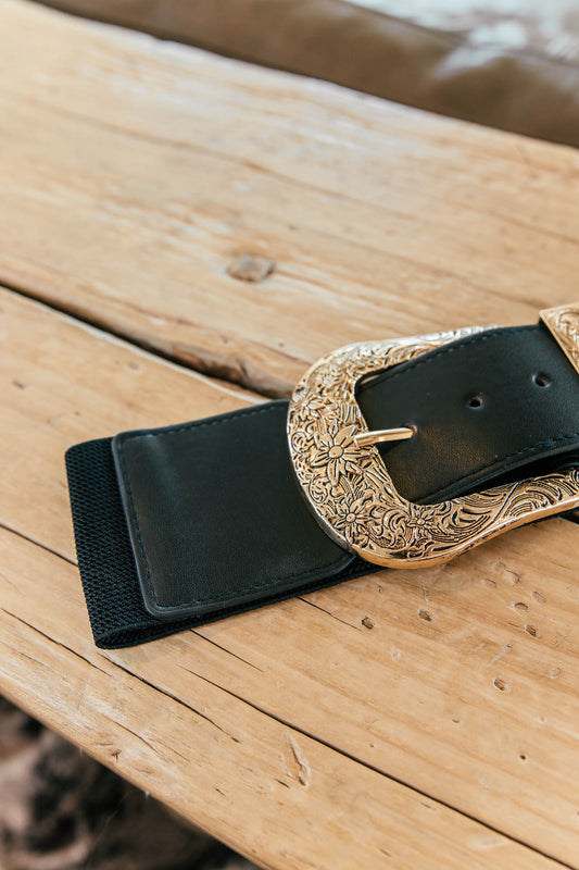 NEW!! "The Westgate" Western Stretch Belt in Gold (8167732412655)
