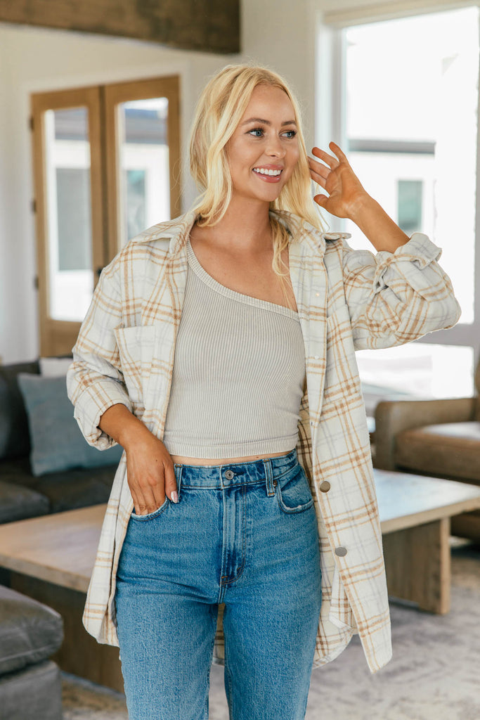 The Rocky Mountain Brown/Cream Plaid Shacket