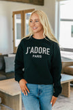 "J'ADORE" Sweatshirt in Black