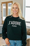 "J'ADORE" Sweatshirt in Black