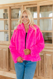 NEW!! Faux Fur Jacket in Pink